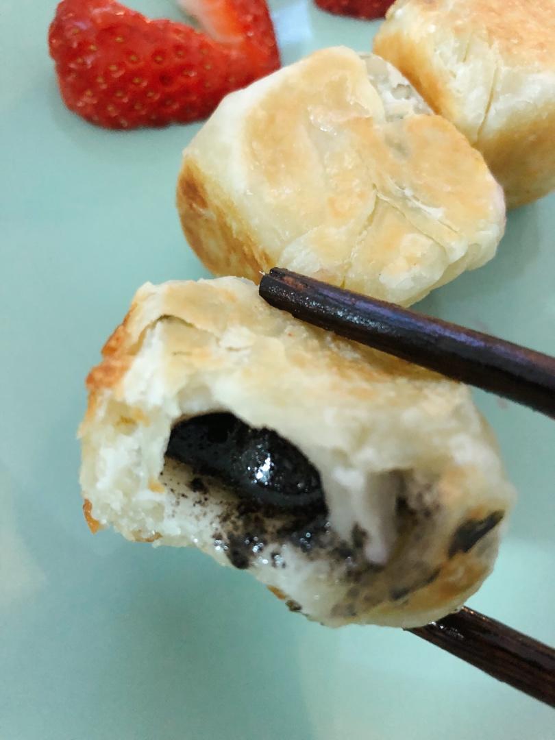 汤圆新吃法：汤圆黑芝麻糕