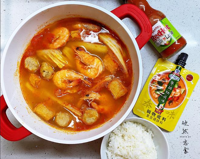 ✌️一酱在手，吃喝不愁✌️系列快手美味『泰式冬阴功风味海鲜汤』的做法