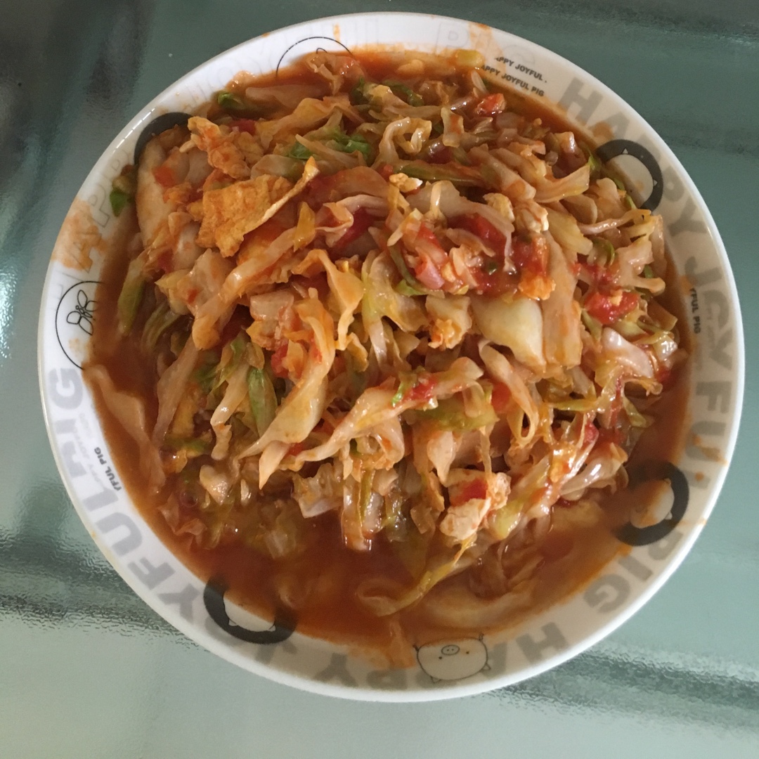 番茄圆白菜（包菜）丝