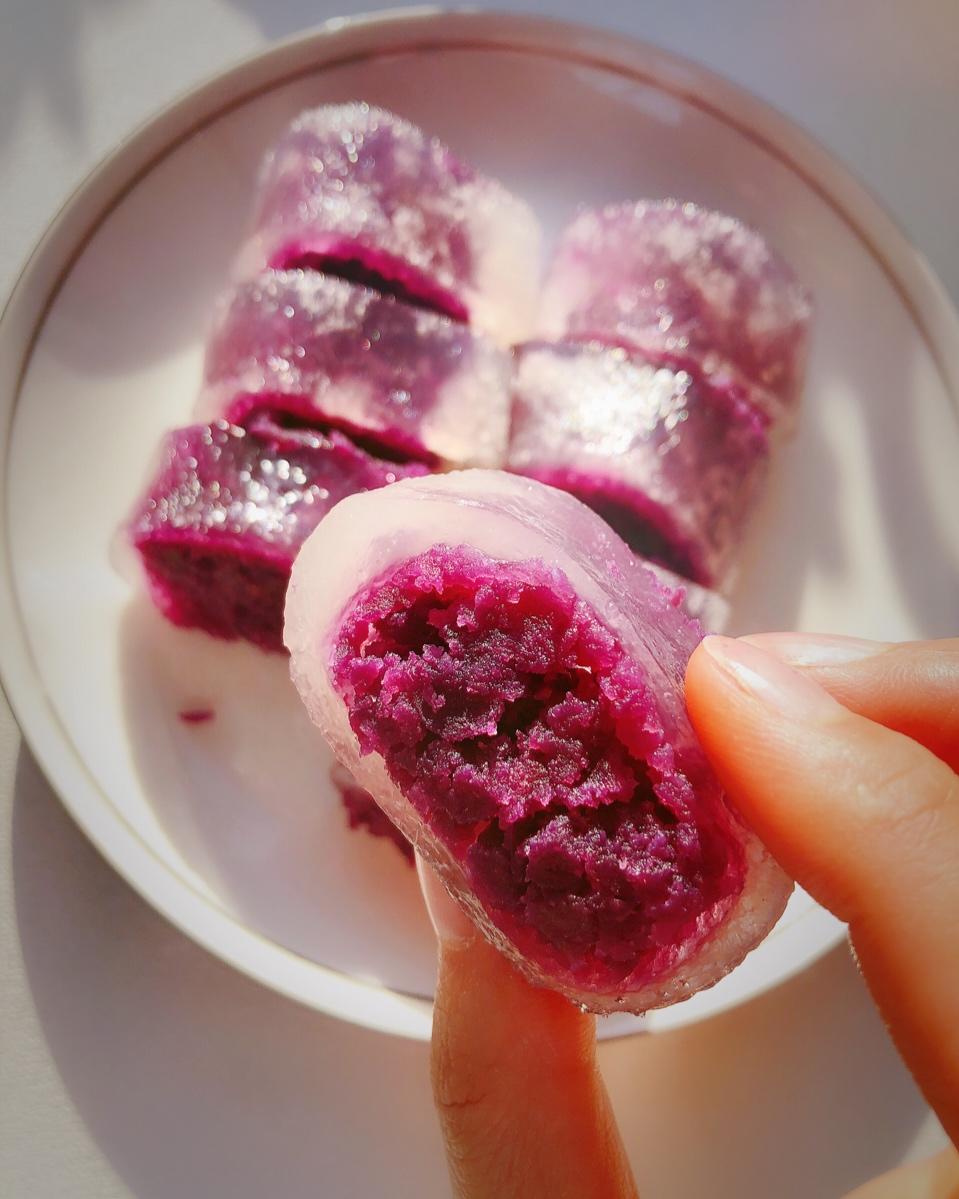 怼怼儿做的水晶紫薯糕