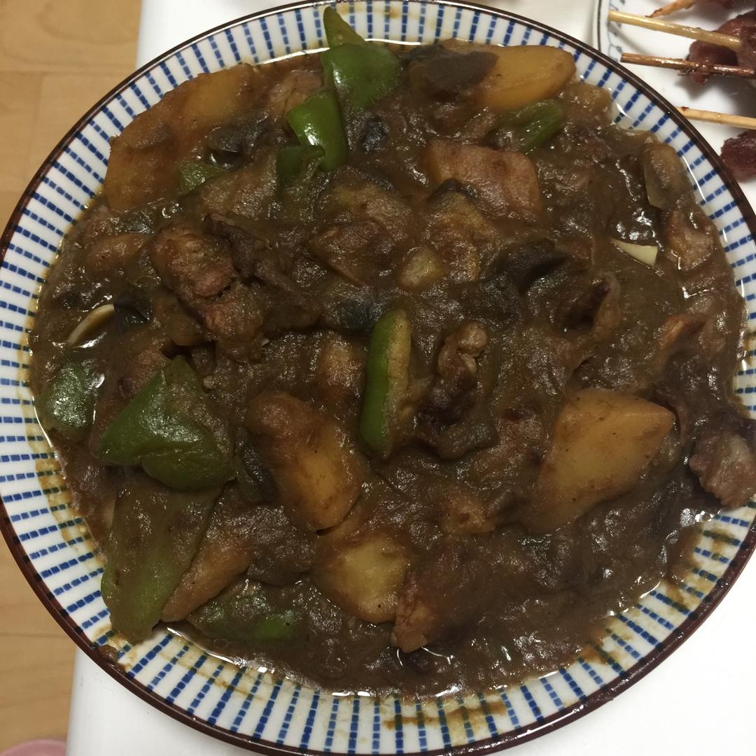 尖椒茄子炖土豆