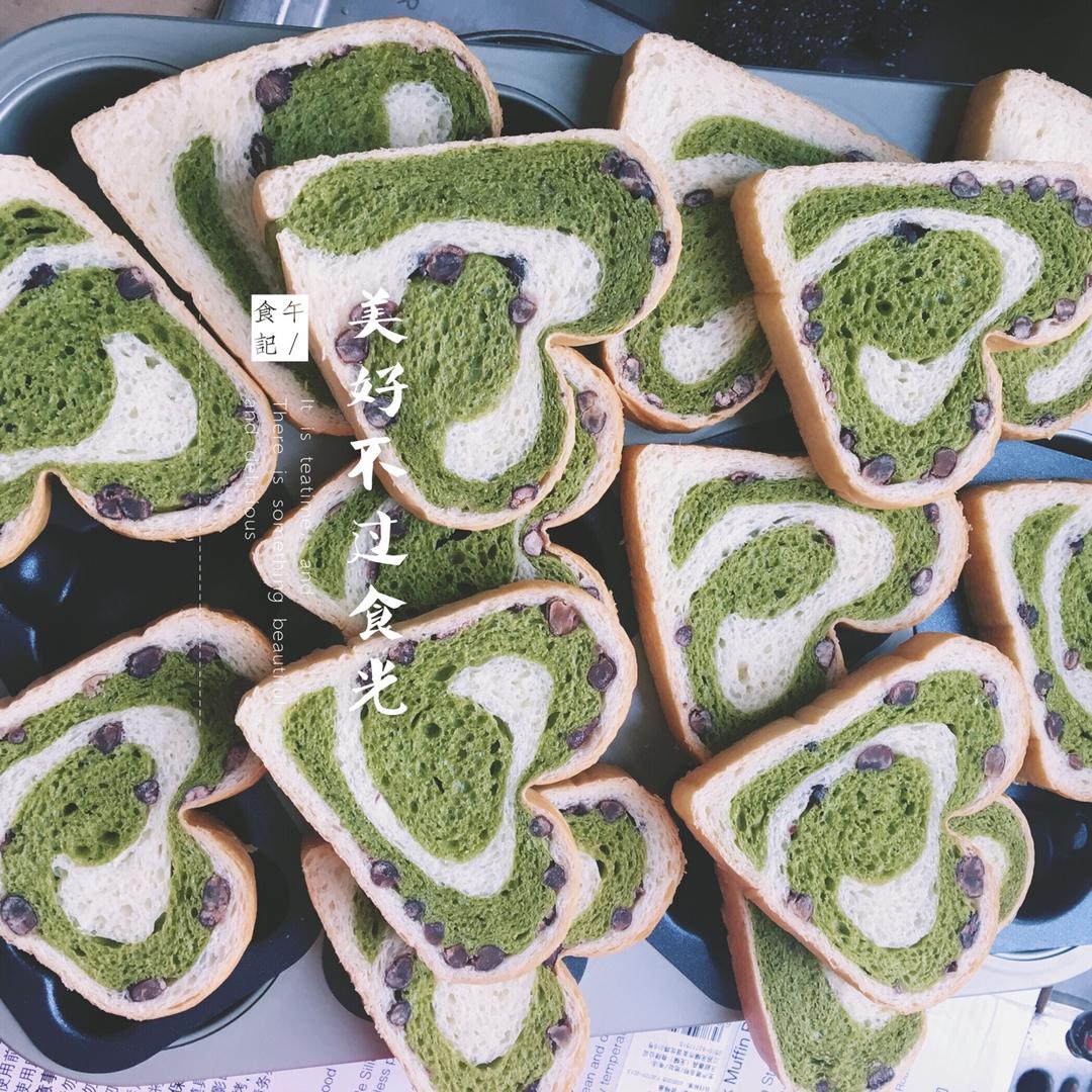 蜜豆抹茶心形吐司