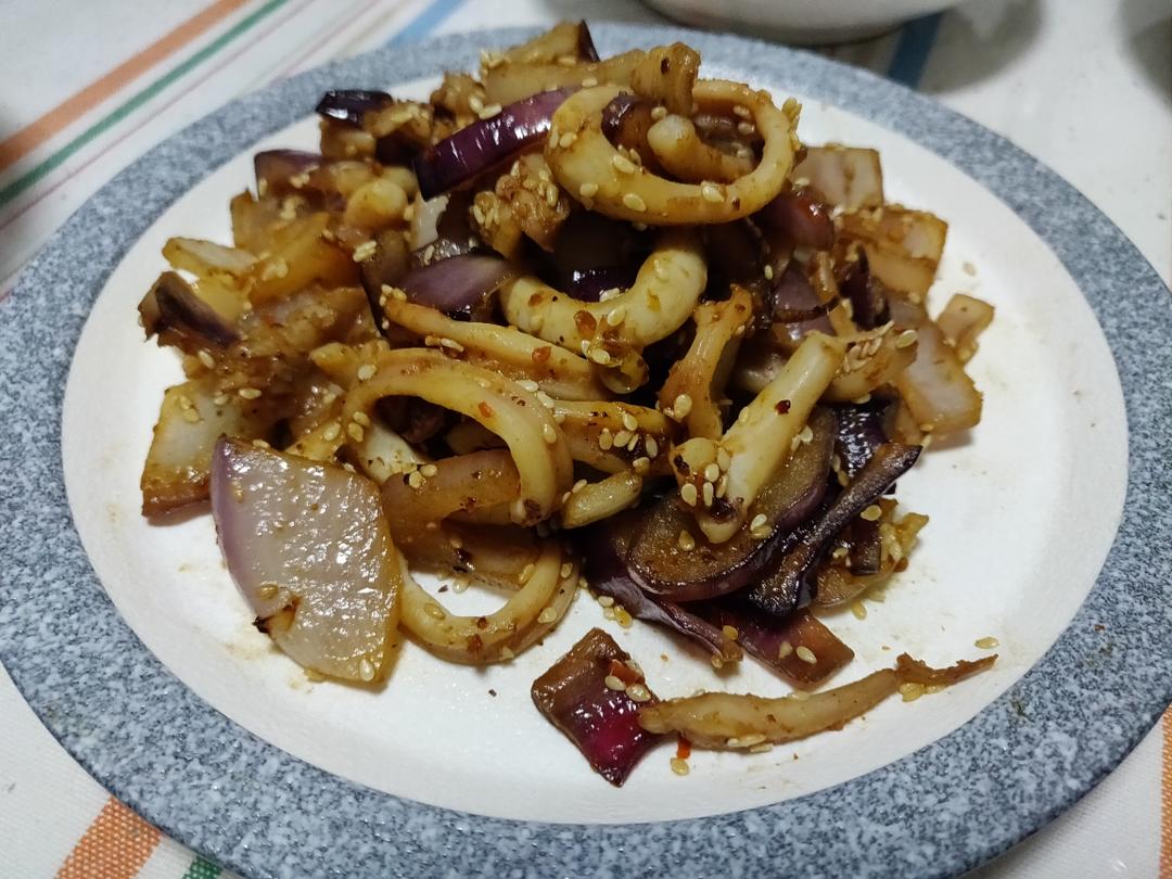 香辣鱿鱼圈的做法