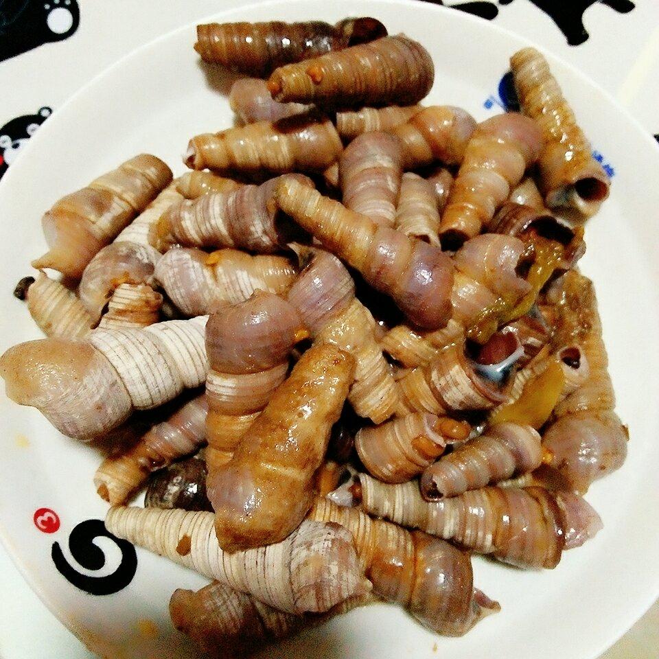 零食 辣炒锥螺 老公好像很好吃呐做的辣炒锥螺 老