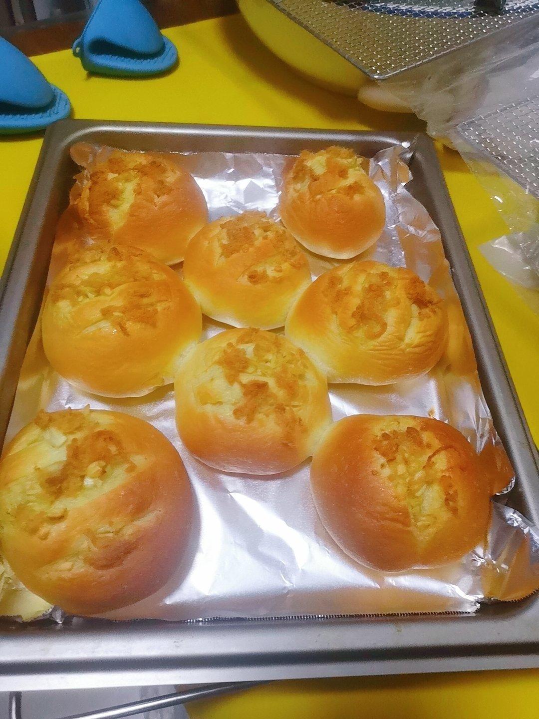 蒜香黄油餐包～一次发酵