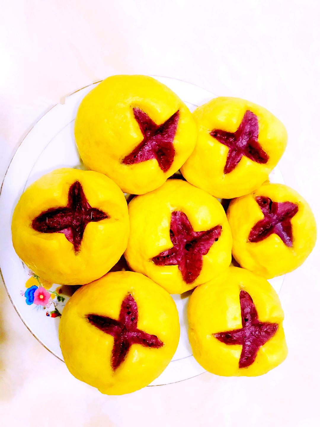 紫薯开花(只需一发且不加水做出薯香开花馒头 )附视频的做法