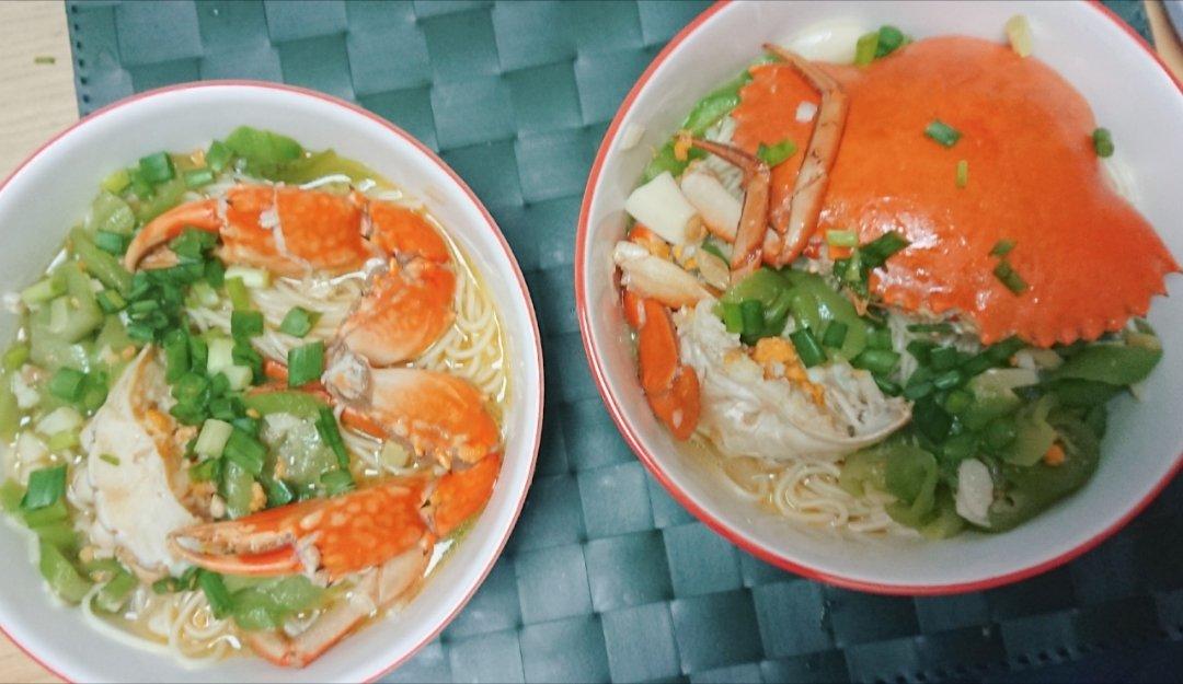 张大豹做的青蟹米面