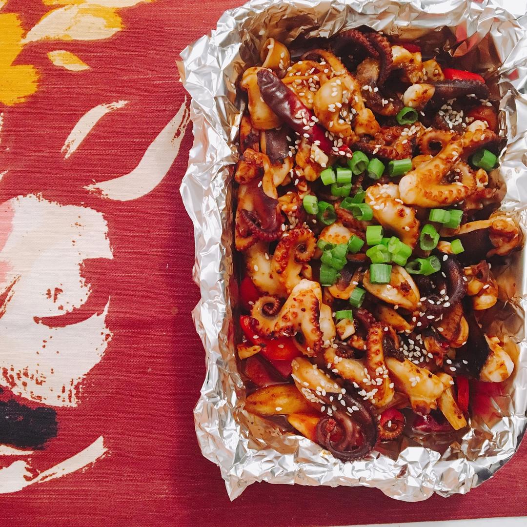 干锅酱香鱿鱼