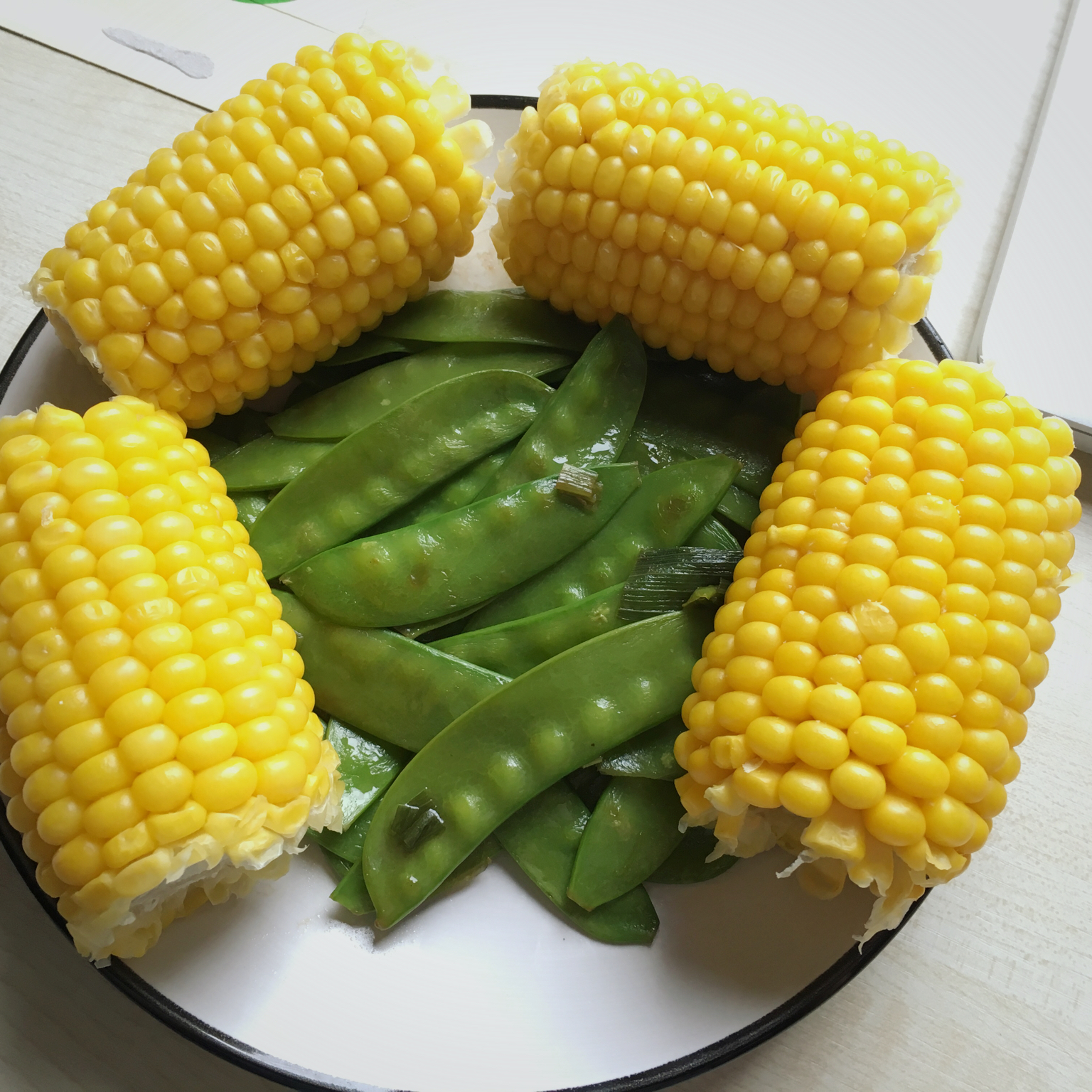 清炒豌豆片~老丁的私房菜