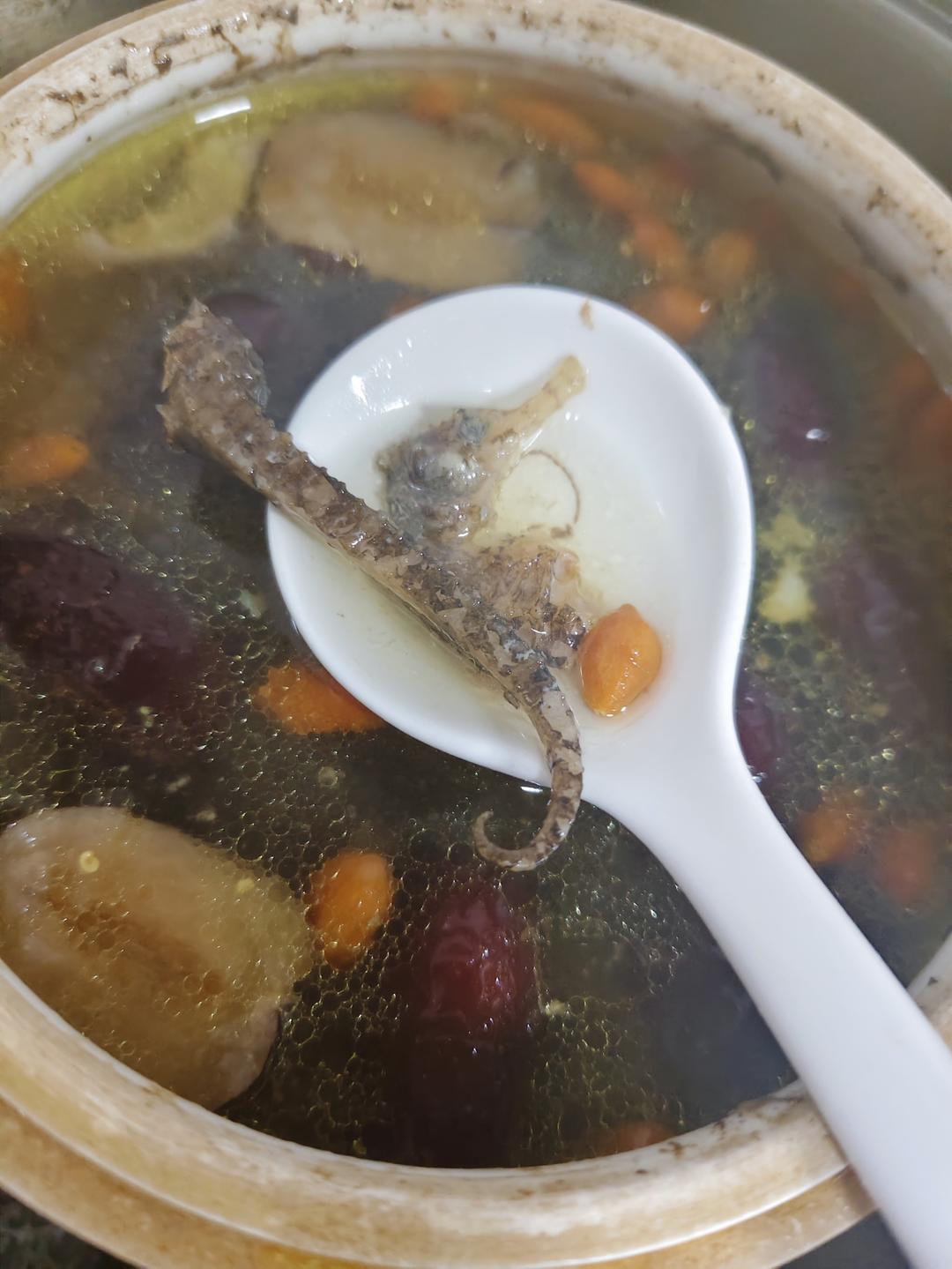 海马田七乌鸡增高汤