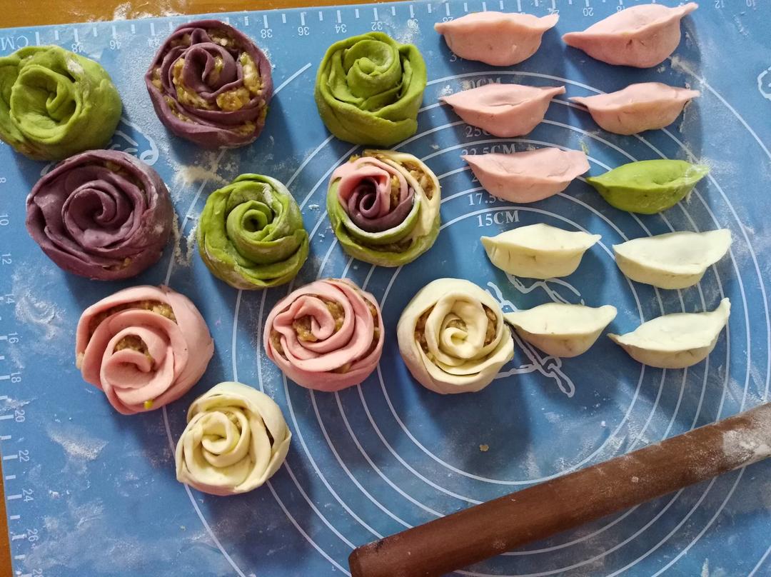 维生素w做的玫瑰花饺子