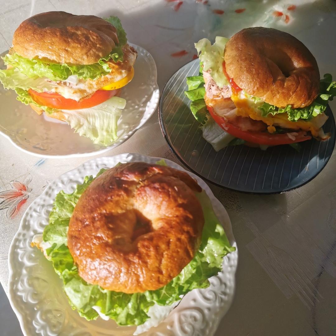 黑芝麻全麦贝果