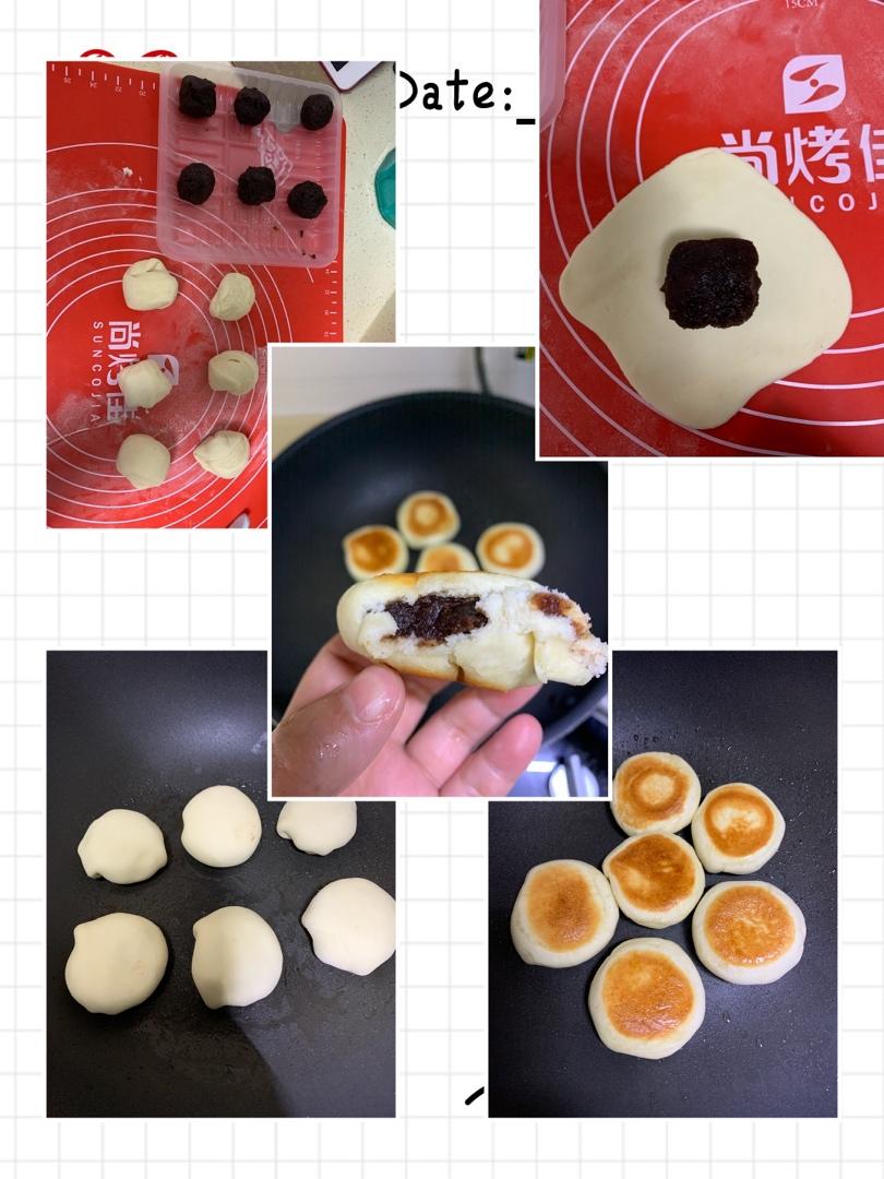 豆沙发面饼