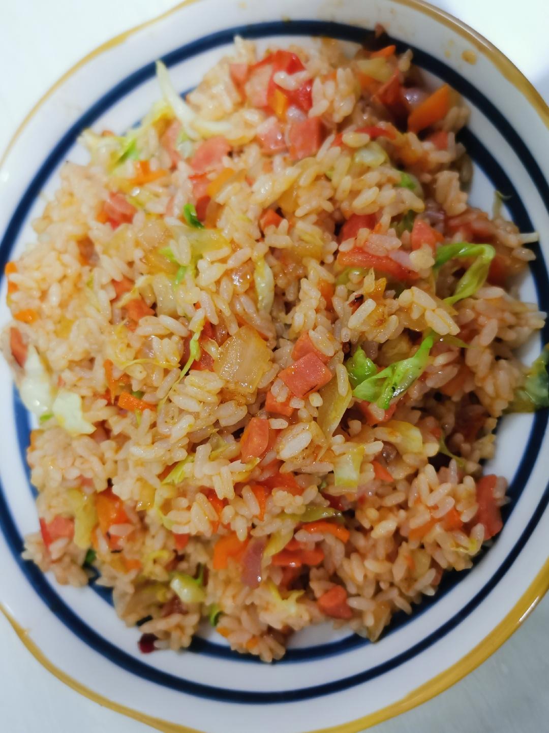 营养在线的炒米饭（孩子一次吃一大盘）