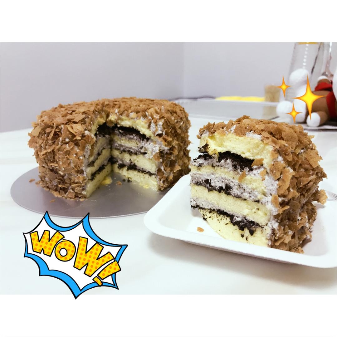 饭兵兵roswell做的海盐奥利奥奶油脆脆蛋糕