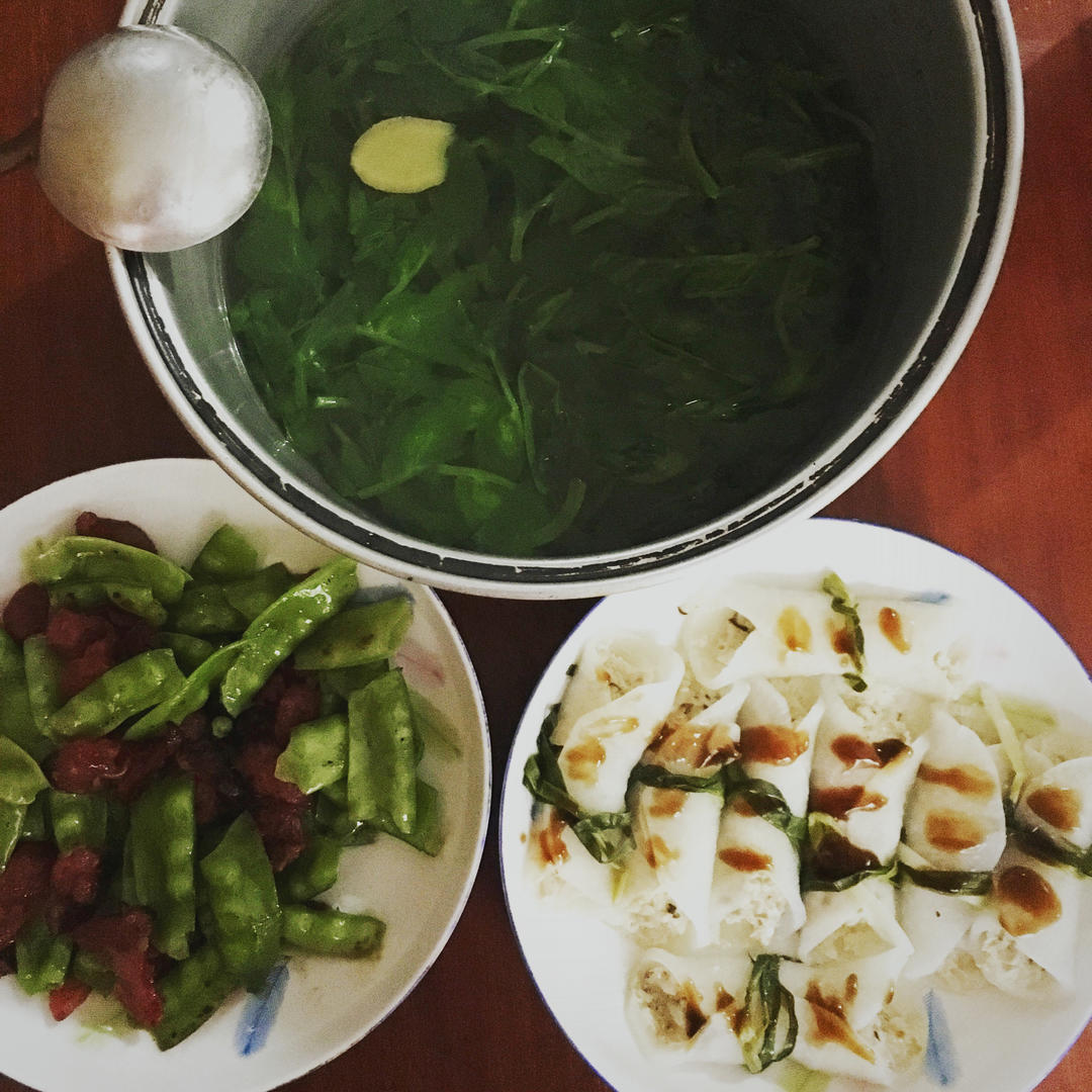 腊肠炒荷兰豆