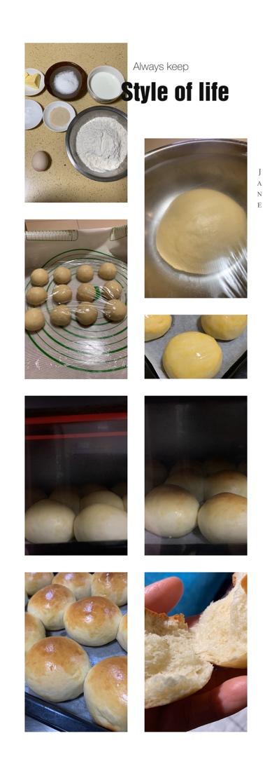 普通面粉做的柔软小餐包