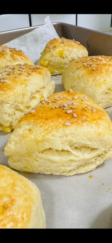 12m+ 玉米芝士司康，简单到小朋友也能做的美味点心！