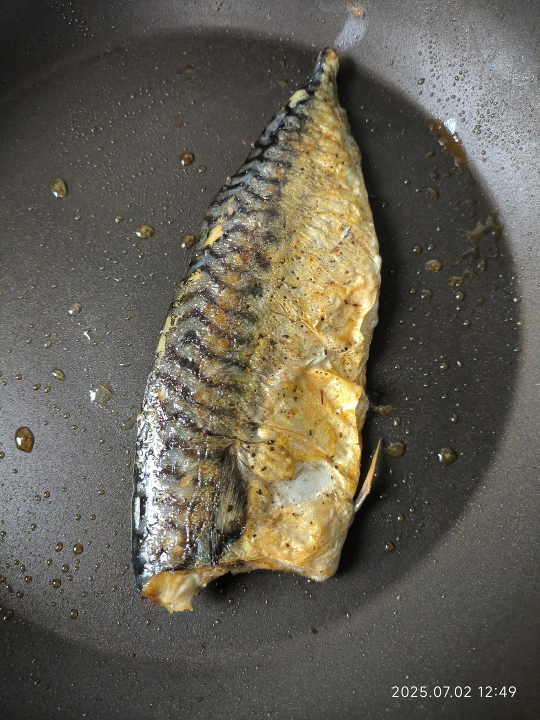 无油日式煎青花鱼 再也不去日料店了