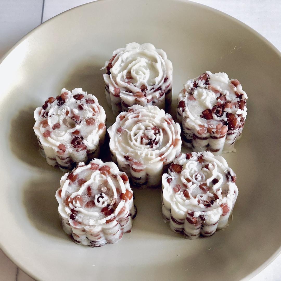 fanfan_饭饭_做的自制低卡红豆山药糕