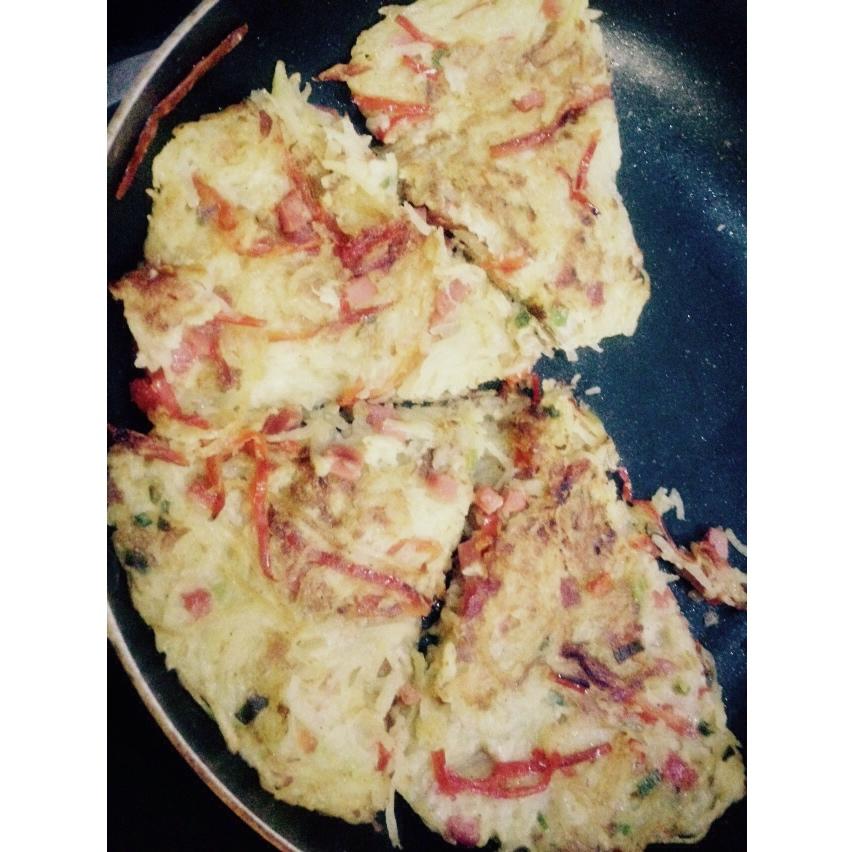 香煎土豆丝鸡蛋饼