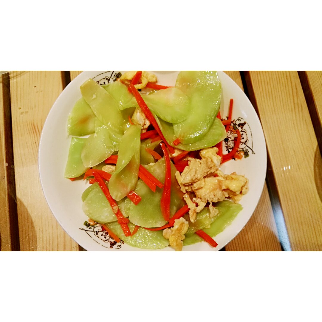 莴苣炒鸡蛋