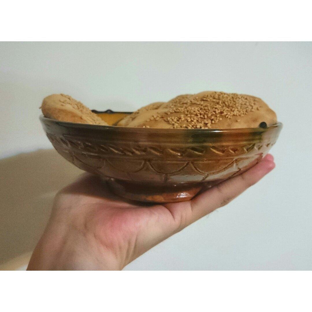 麻酱蟹壳烧饼