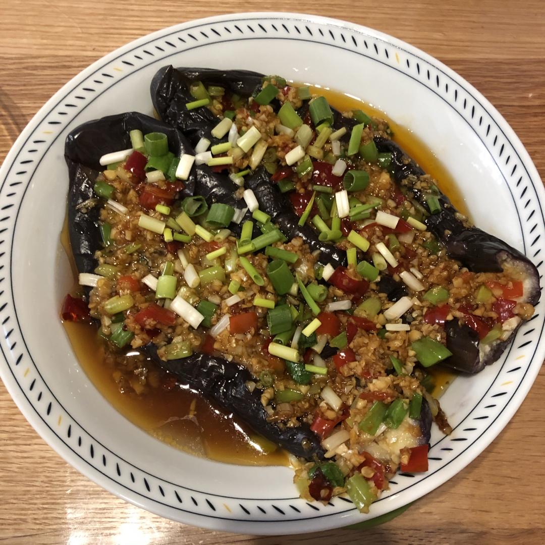 超级下饭的飘香剁椒蒜蓉蒸茄子🍆
