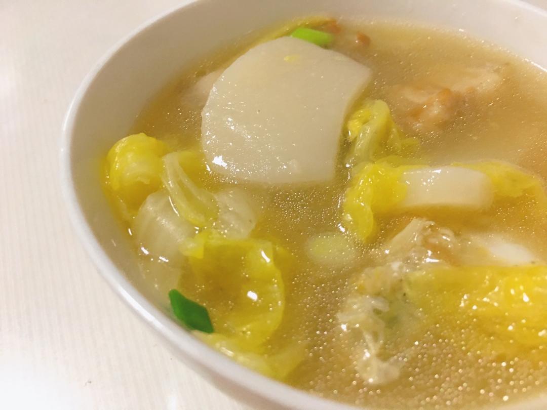 【白菜肉丝年糕汤】