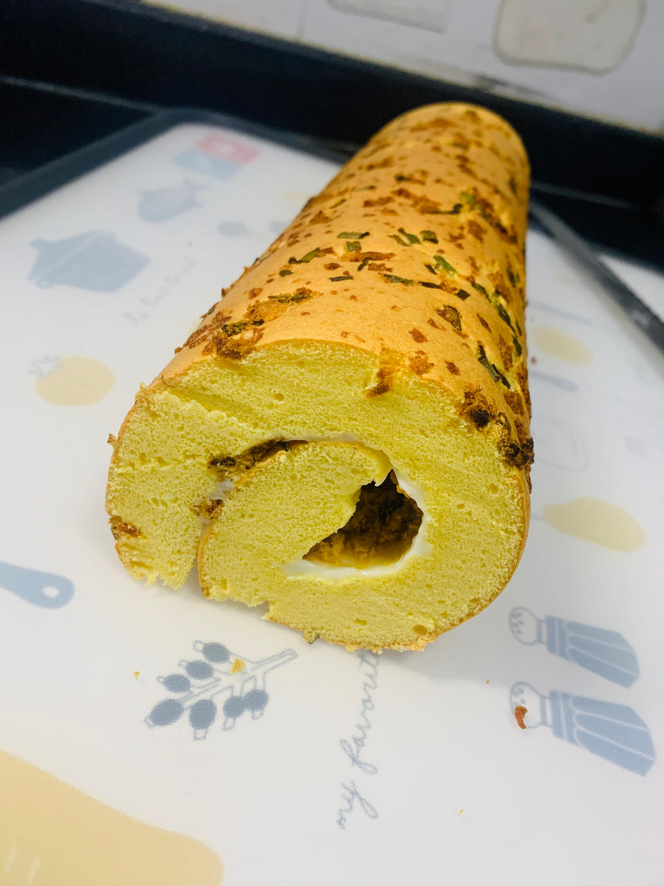 香葱海苔肉松芝麻蛋糕卷