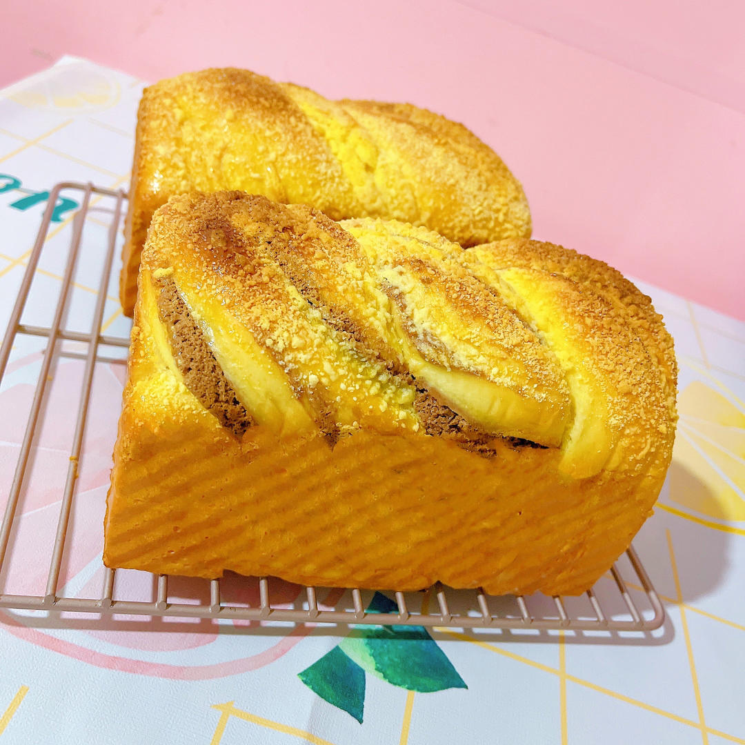 【奶酥吐司】｜抹茶+可可两种口味｜简单快手版