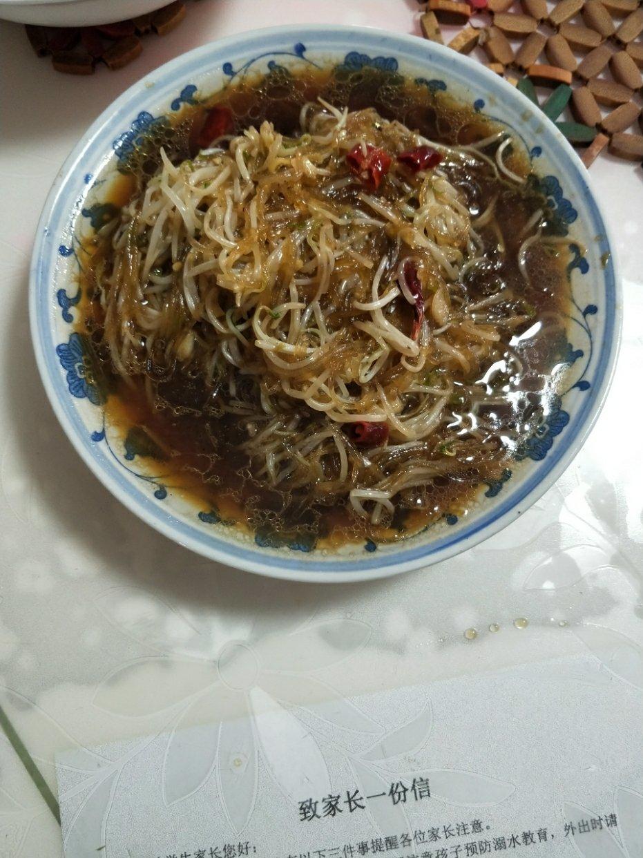 豆芽炒粉丝