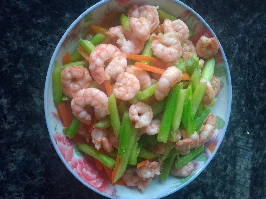 清炒芦笋虾仁