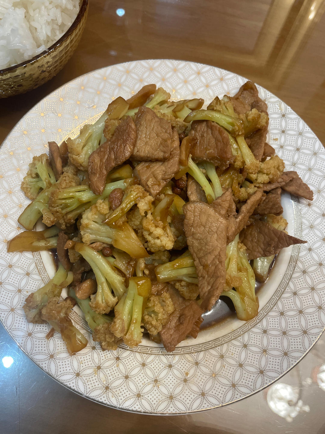 老干妈版干锅有机菜花，嘎嘎好吃下饭