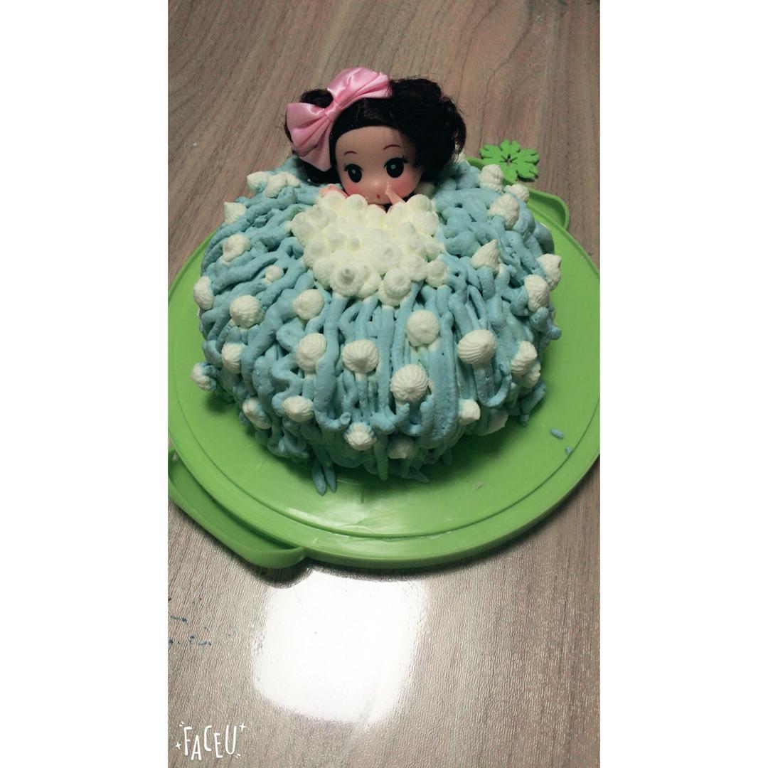 详细步骤制作泡泡浴娃娃蛋糕