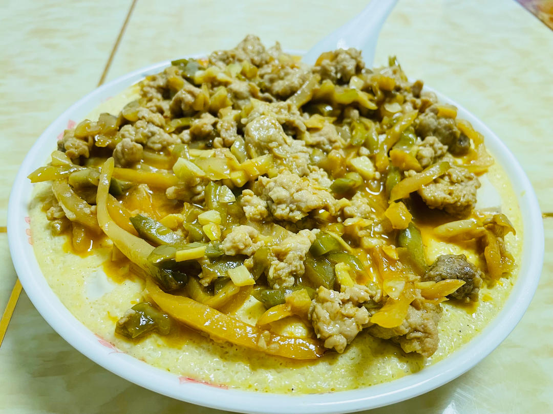 【豆腐肉末蒸蛋】非常嫩滑，小朋友也特喜欢