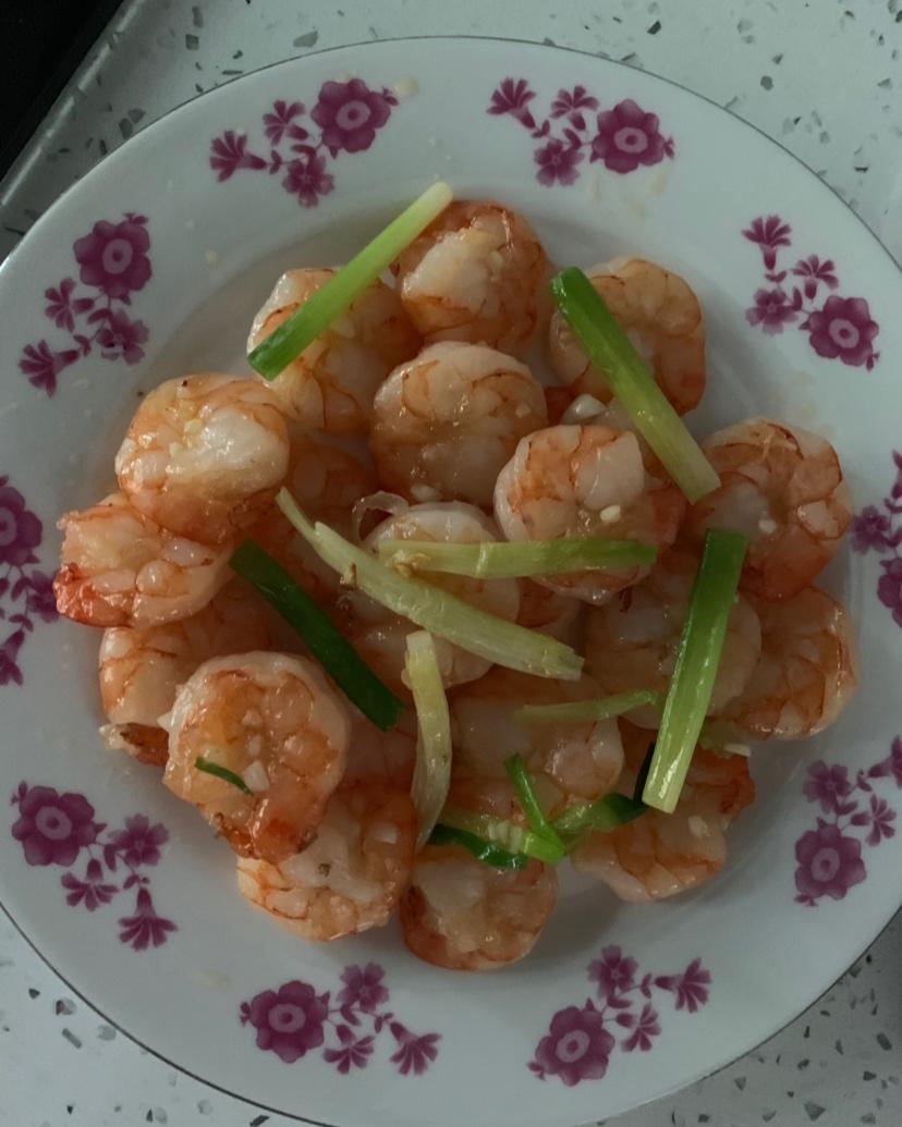 葱爆虾仁