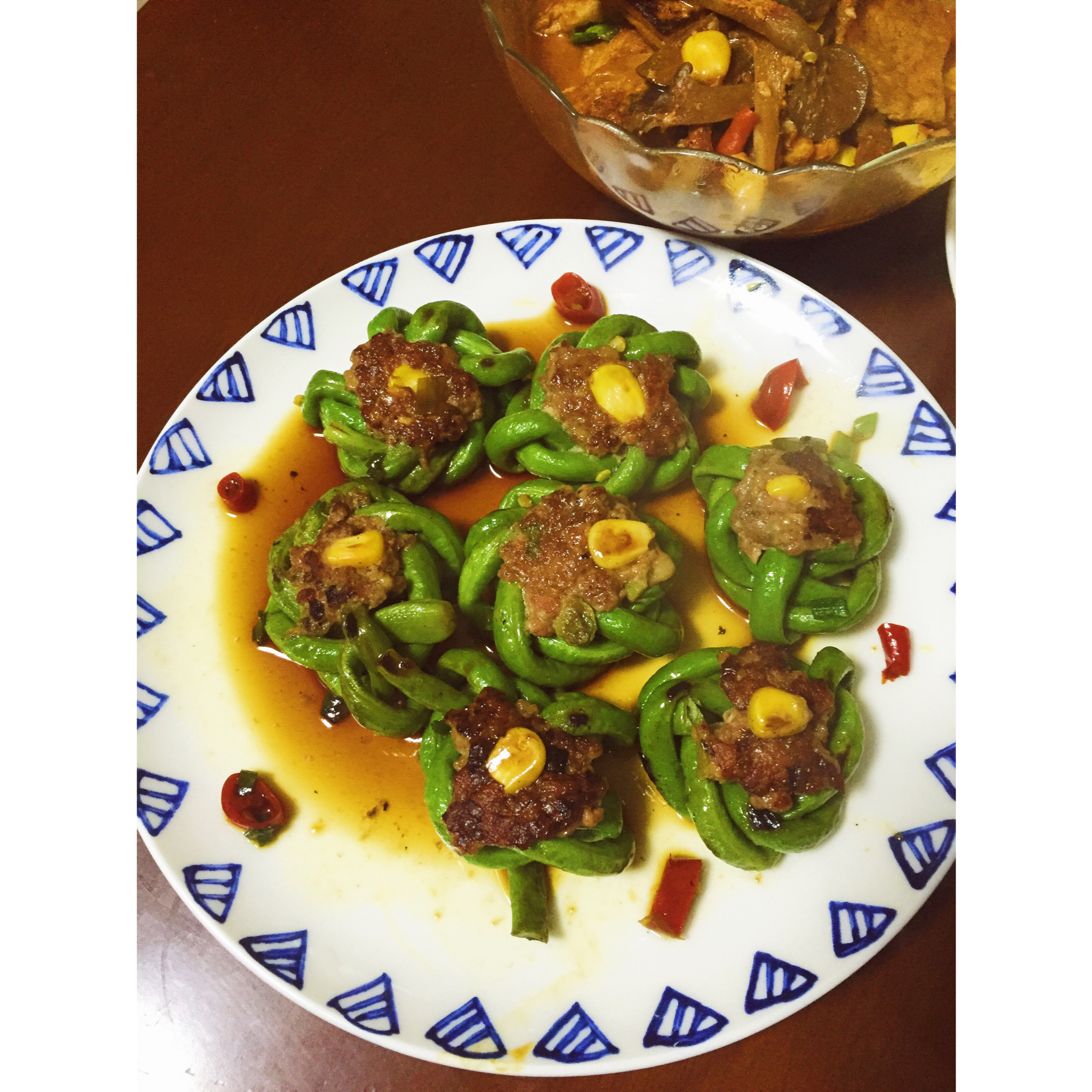 肉酿豆角