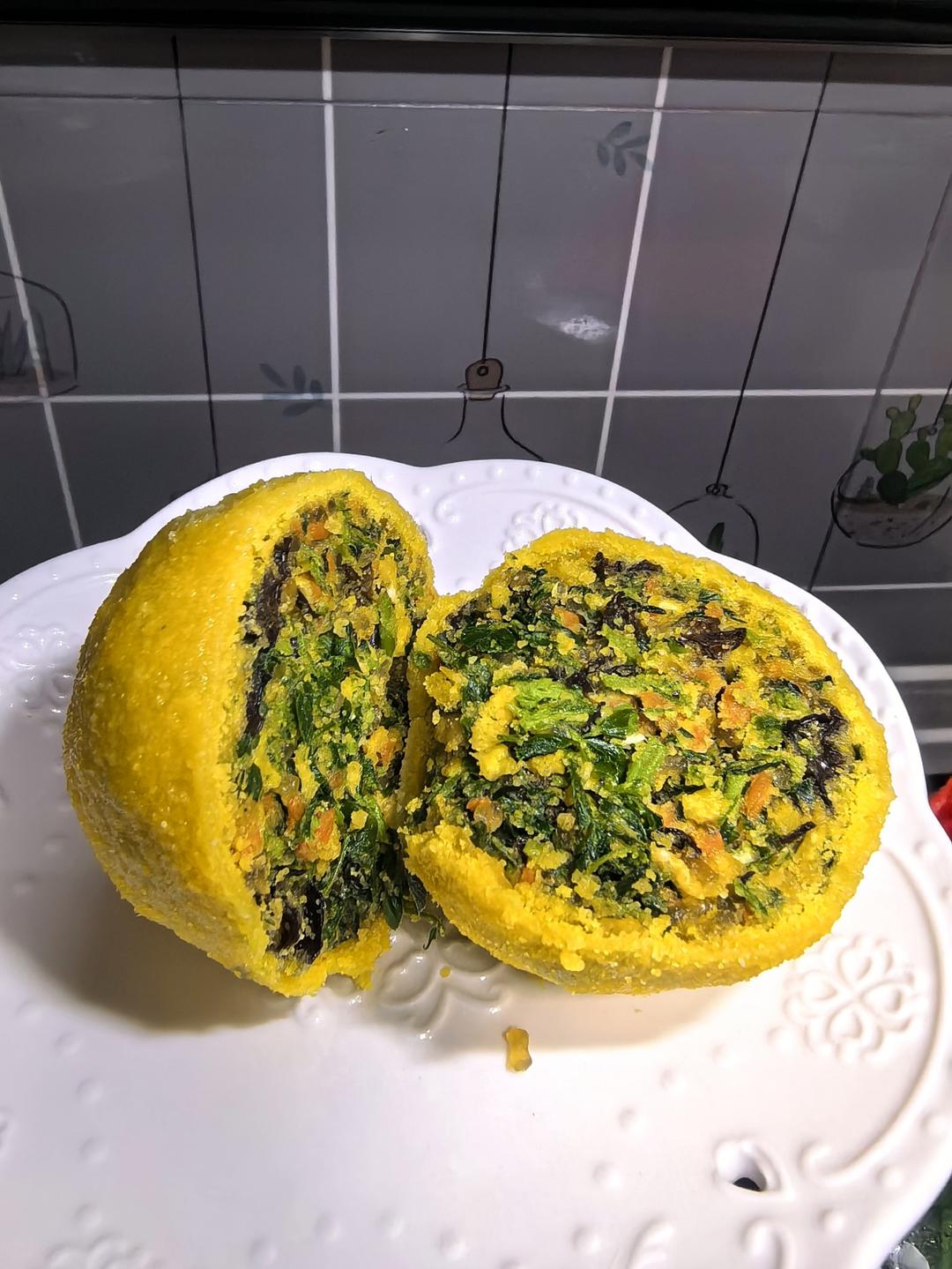 玉米面菜团子