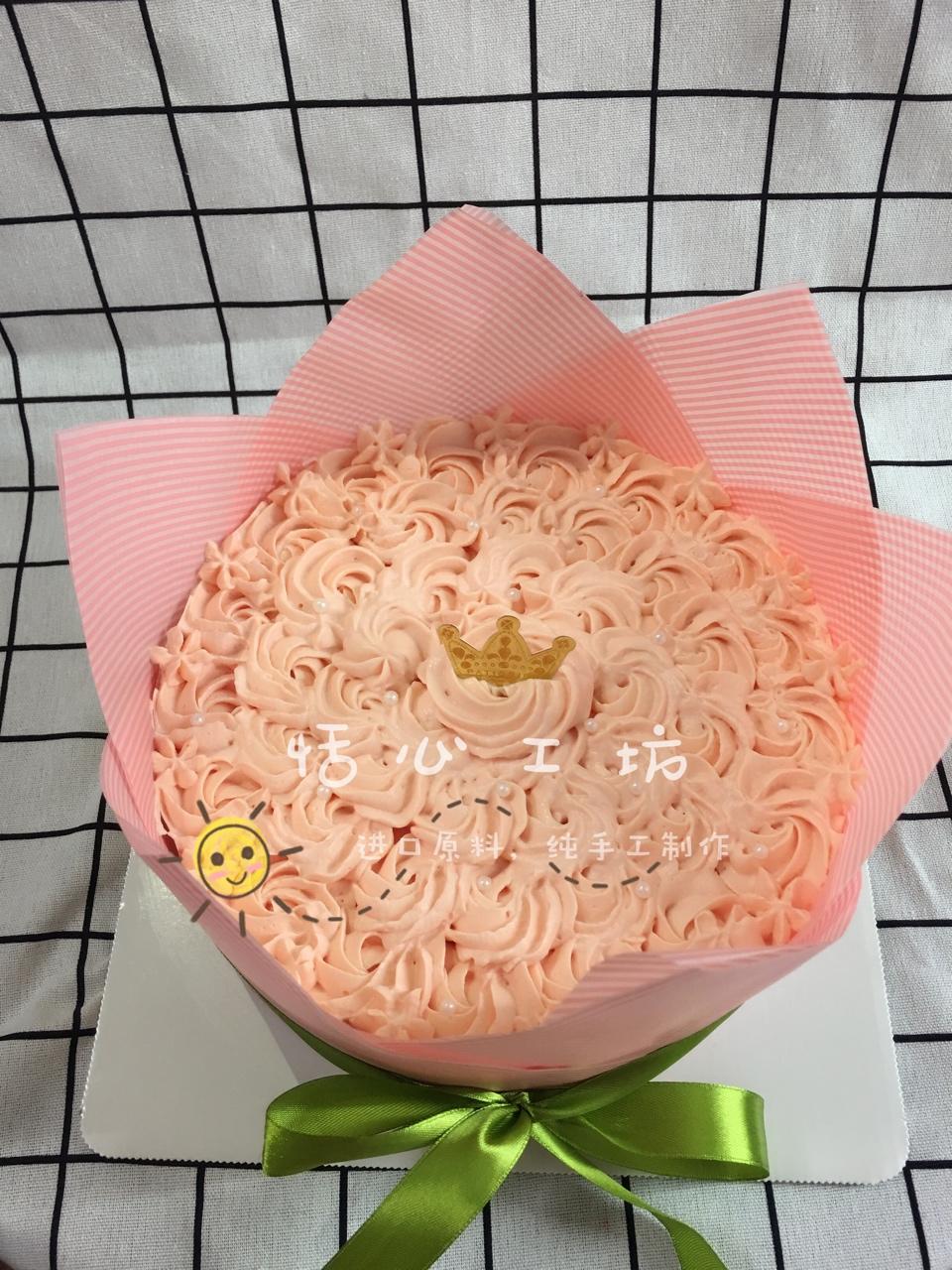 蛋糕裱花—简单花束蛋糕