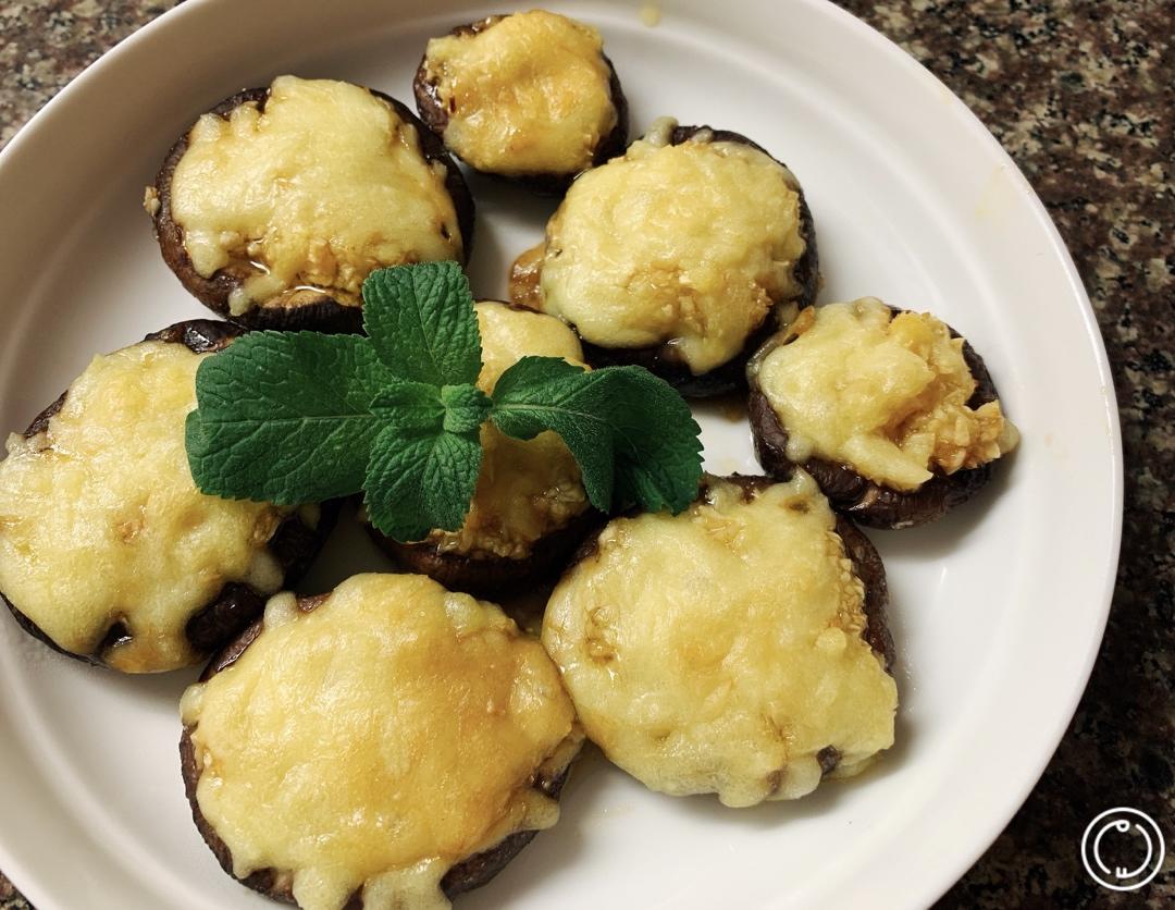 1口1个，芝士培根烤香菇