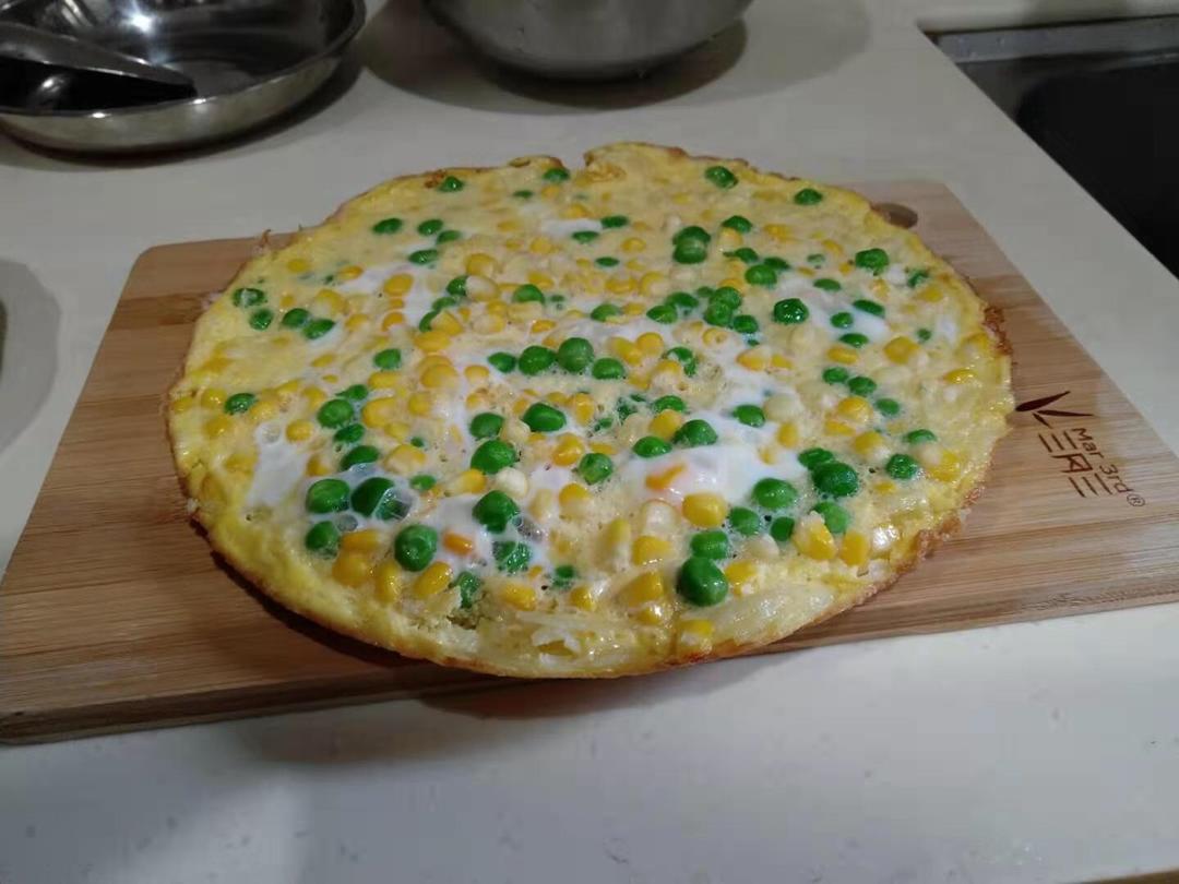 土豆丝五彩蛋饼