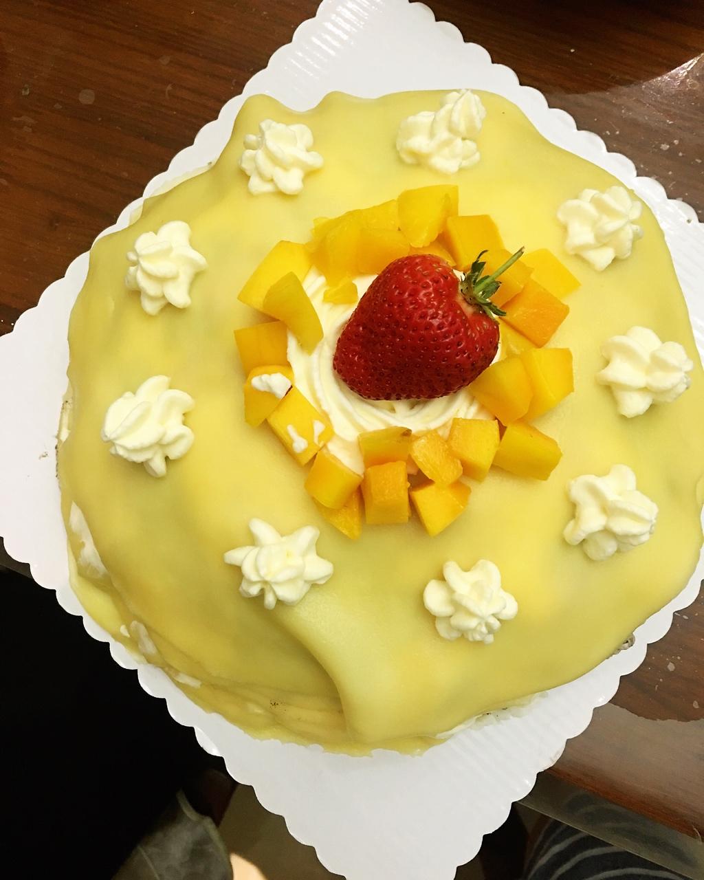 兰兰5301做的芒果千层蛋糕