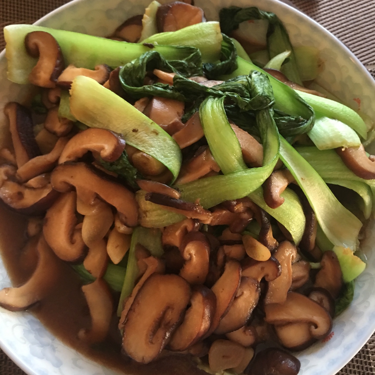 蚝油香菇炒油菜