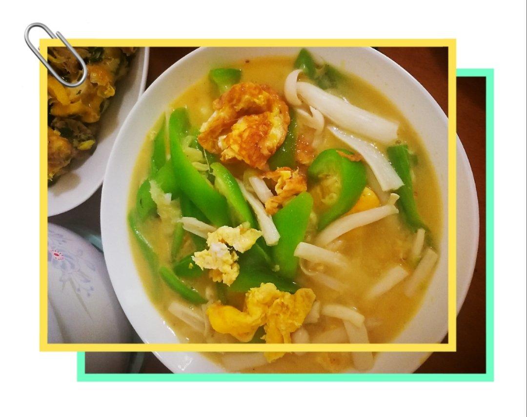 丝瓜鸡蛋烩白玉菇