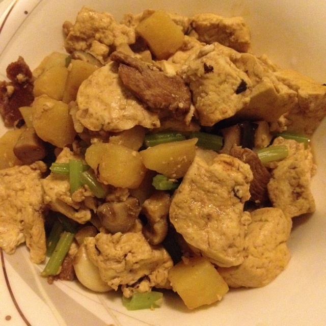 蒜香肉末烧豆腐