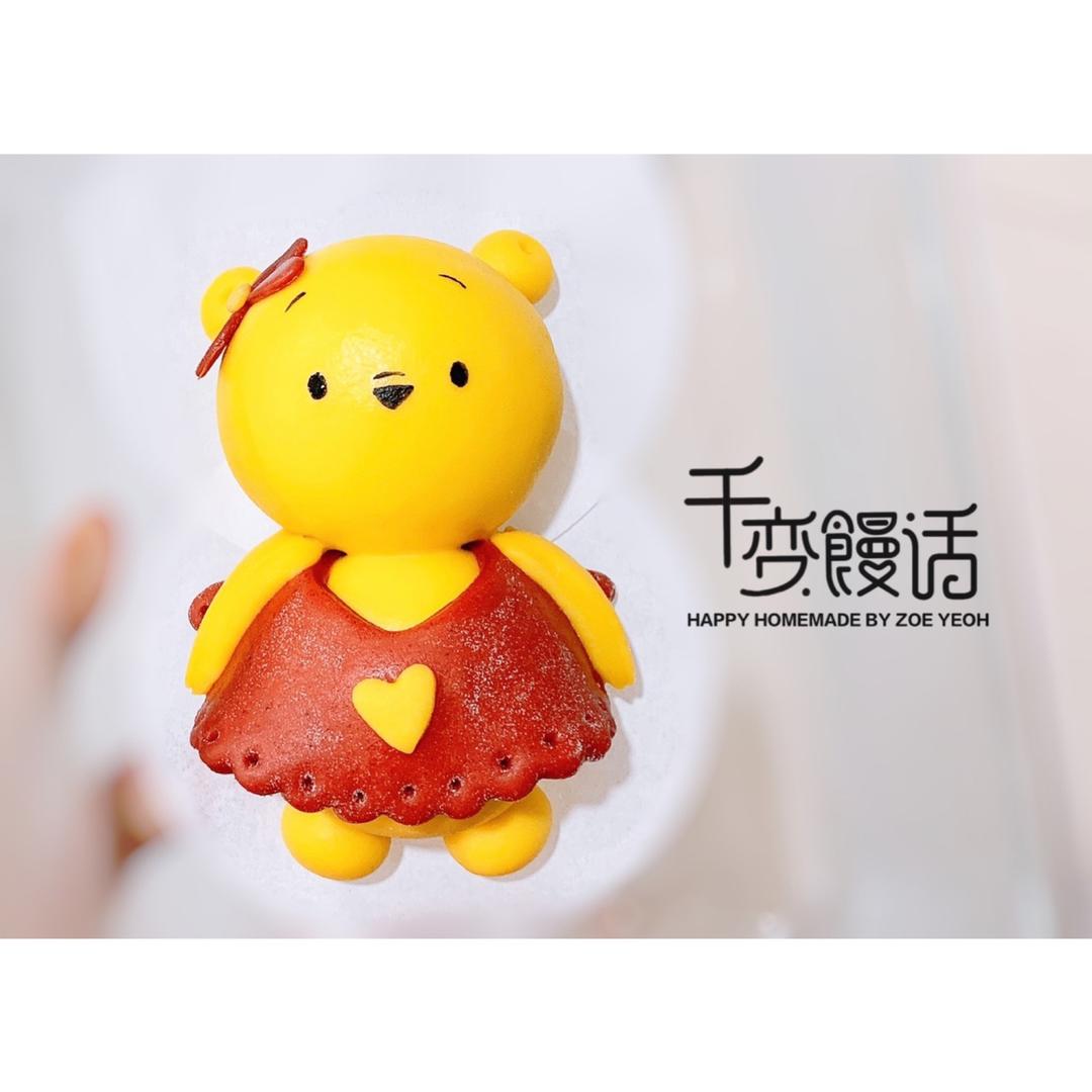 可爱造型馒头 维尼小熊似乎恋爱了❤这是它的女朋友吗？？