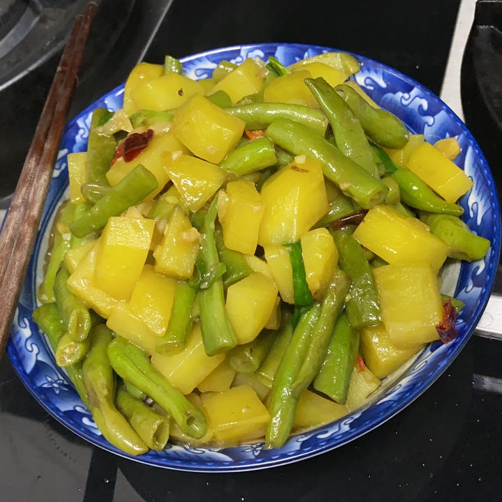 豆角炖土豆极简版💜
