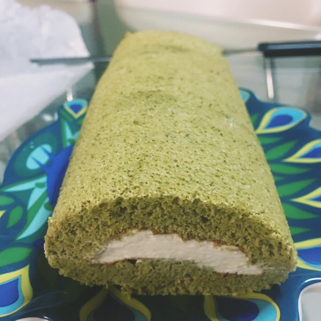 抹茶蜜豆蛋糕卷