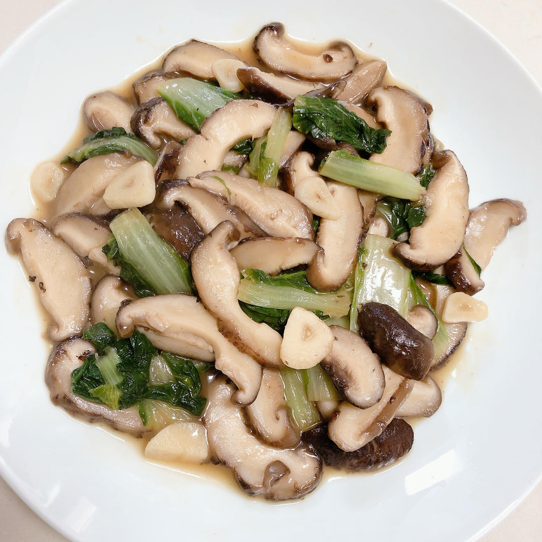 上海青炒香菇